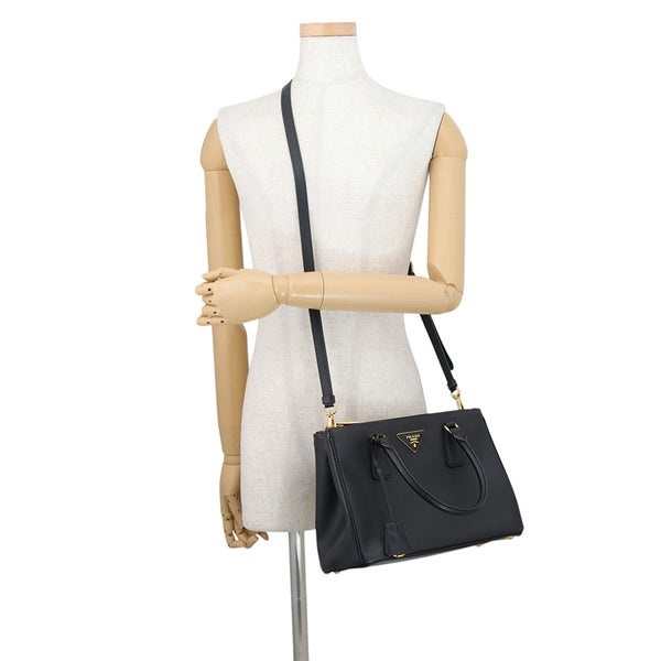 プラダ ハンドバッグ サフィアーノ ガレリア 1BA863 PRADA バッグ 2wayショルダーバッグ 黒