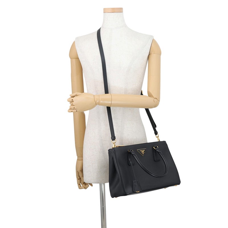 プラダ ハンドバッグ サフィアーノ ガレリア 1BA863 PRADA バッグ 2wayショルダーバッグ 黒