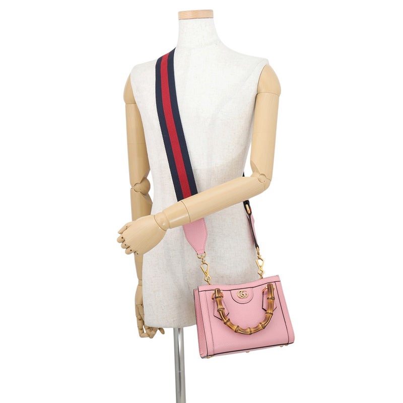 グッチ ハンドバッグ ダイアナ ミニ トートバッグ バンブー レザー 702732 GUCCI 2wayショルダー