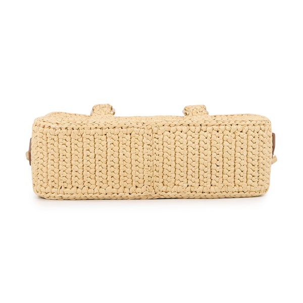 ミュウミュウ ハンドバッグ アルカディ クロシェ ラフィア 5BB123 MIUMIU 2wayショルダーバッグ