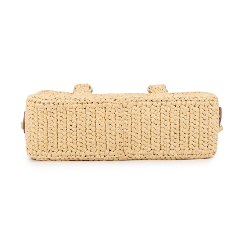ミュウミュウ ハンドバッグ アルカディ クロシェ ラフィア 5BB123 MIUMIU 2wayショルダーバッグ