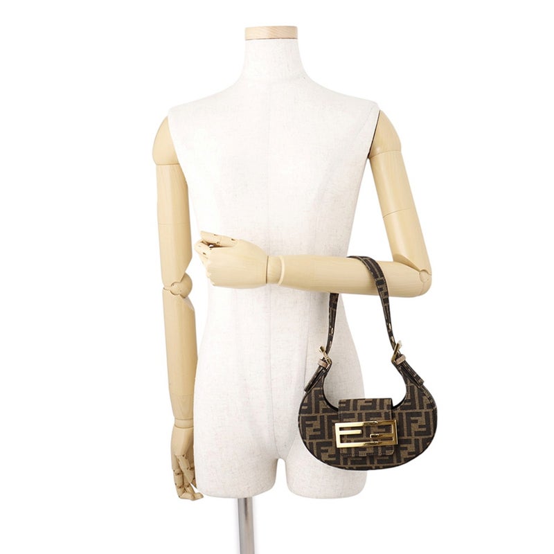フェンディ ハンドバッグ クッキー ミニ ズッカ 8BS065 FENDI ショルダー 黒