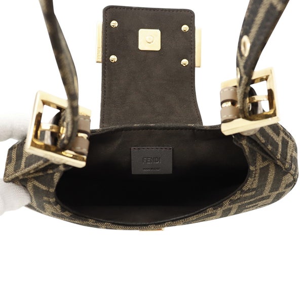 フェンディ ハンドバッグ クッキー ミニ ズッカ 8BS065 FENDI ショルダー 黒