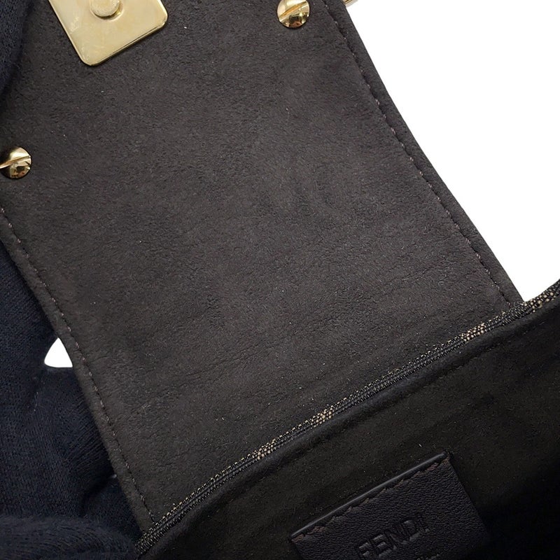 フェンディ ハンドバッグ クッキー ミニ ズッカ 8BS065 FENDI ショルダー 黒