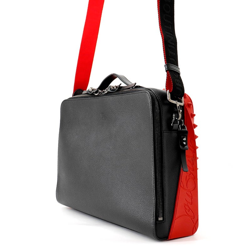 クリスチャン・ルブタン ブリーフケース ルビタウン スタッズ レザー 3225103 Christian Louboutin ２way メンズ 黒