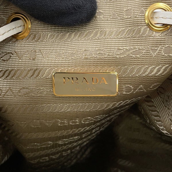 プラダ ハンドバッグ ロゴ ジャカード キャンバス レザー 1BH097 PRADA 2way アウトレット品