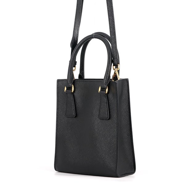 プラダ ハンドバッグ トライアングルロゴ サフィアーノレザー 1BA358 PRADA 2way 黒