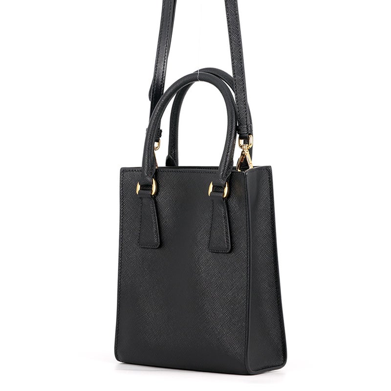プラダ ハンドバッグ トライアングルロゴ サフィアーノレザー 1BA358 PRADA 2way 黒