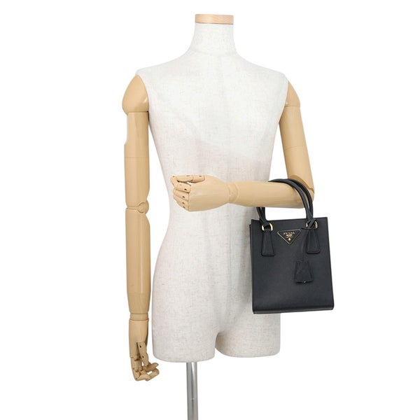 プラダ ハンドバッグ トライアングルロゴ サフィアーノレザー 1BA358 PRADA 2way 黒