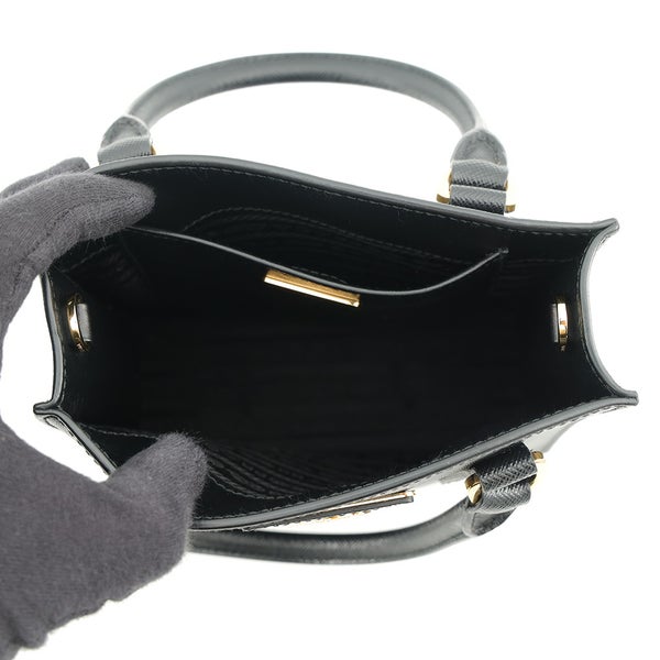 プラダ ハンドバッグ トライアングルロゴ サフィアーノレザー 1BA358 PRADA 2way 黒