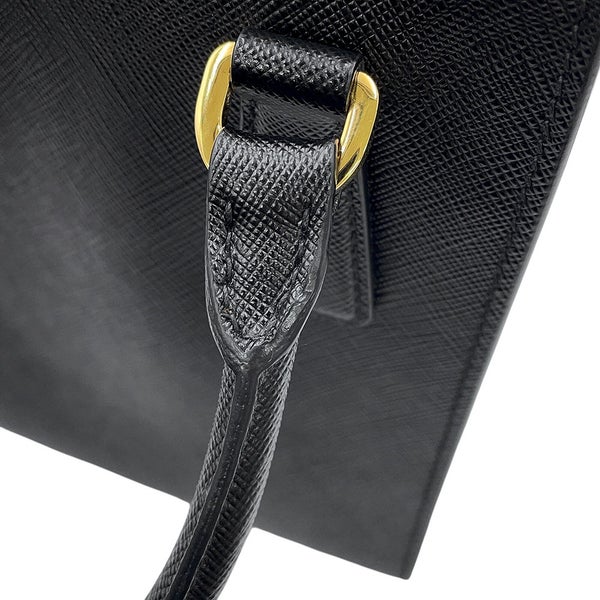 プラダ ハンドバッグ トライアングルロゴ サフィアーノレザー 1BA358 PRADA 2way 黒