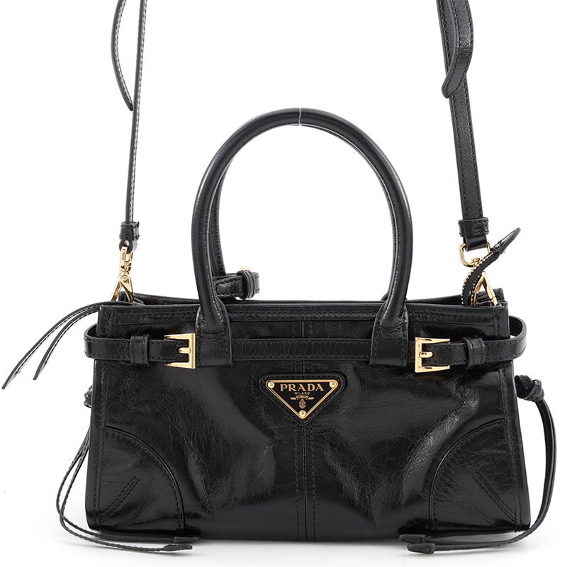 プラダ ハンドバッグ ボニー ミニ レザー 1BA486 PRADA 2way 黒
