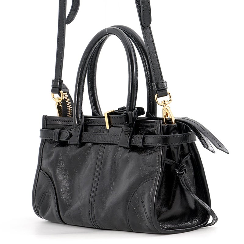 プラダ ハンドバッグ ボニー ミニ レザー 1BA486 PRADA 2way 黒