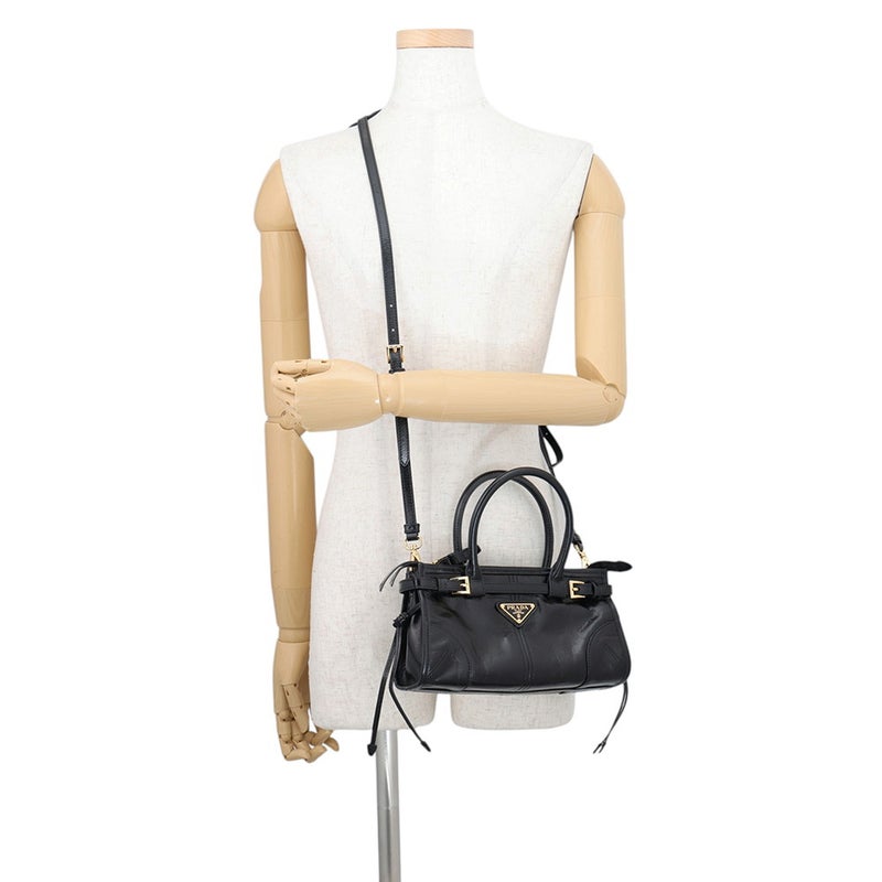 プラダ ハンドバッグ ボニー ミニ レザー 1BA486 PRADA 2way 黒