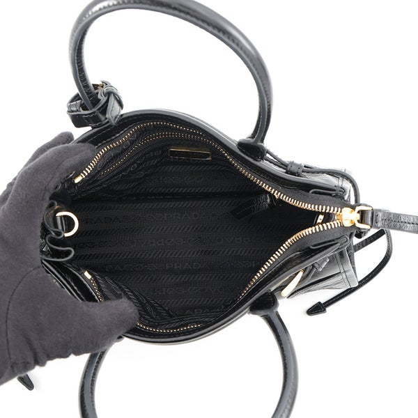 プラダ ハンドバッグ ボニー ミニ レザー 1BA486 PRADA 2way 黒