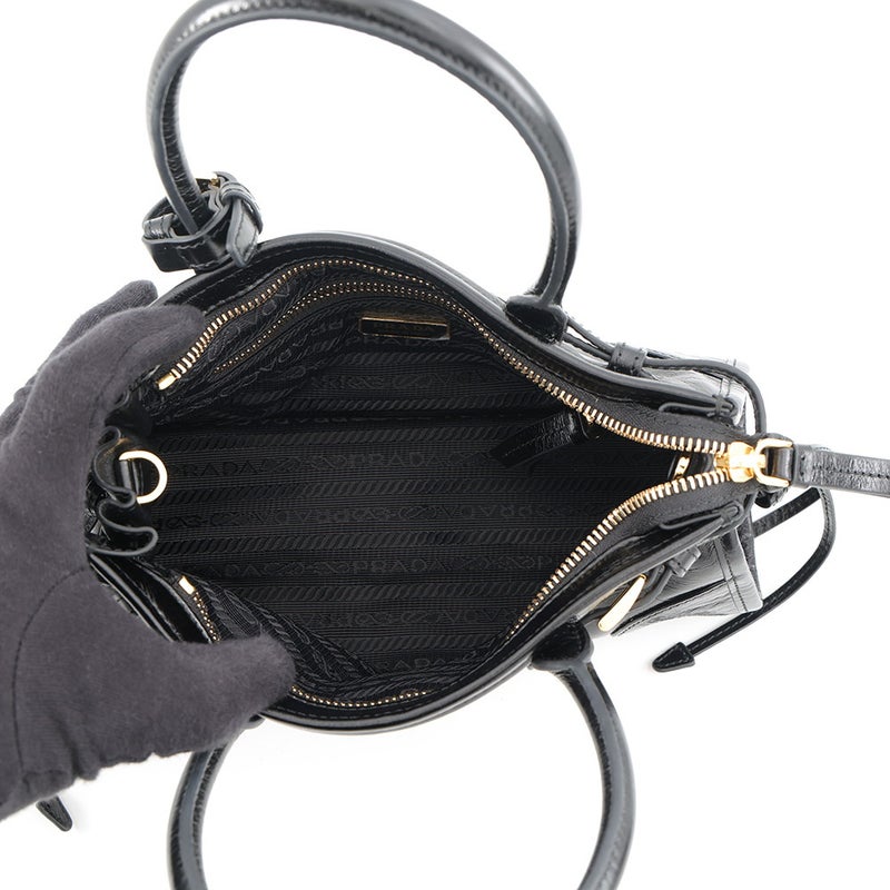 プラダ ハンドバッグ ボニー ミニ レザー 1BA486 PRADA 2way 黒