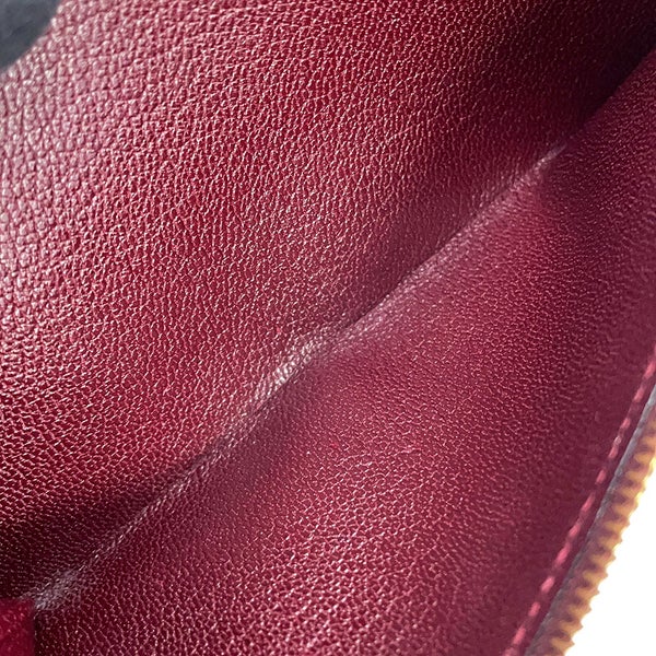 エルメス 長財布 ベアンクラシック マチなし ボルドー/ゴールド金具 ポロサス □F刻印 HERMES