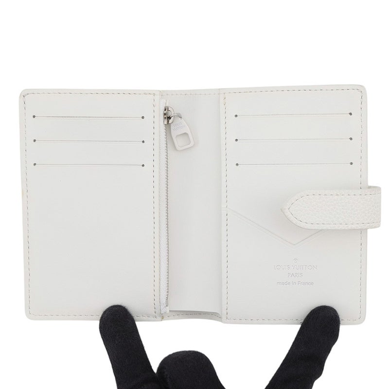 ルイヴィトン 二つ折り財布 カーフレザー LV ヴェルティカル ウォレット コンパクト M82998 LOUIS VUITTON 白
