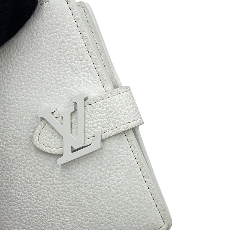 ルイヴィトン 二つ折り財布 カーフレザー LV ヴェルティカル ウォレット コンパクト M82998 LOUIS VUITTON 白