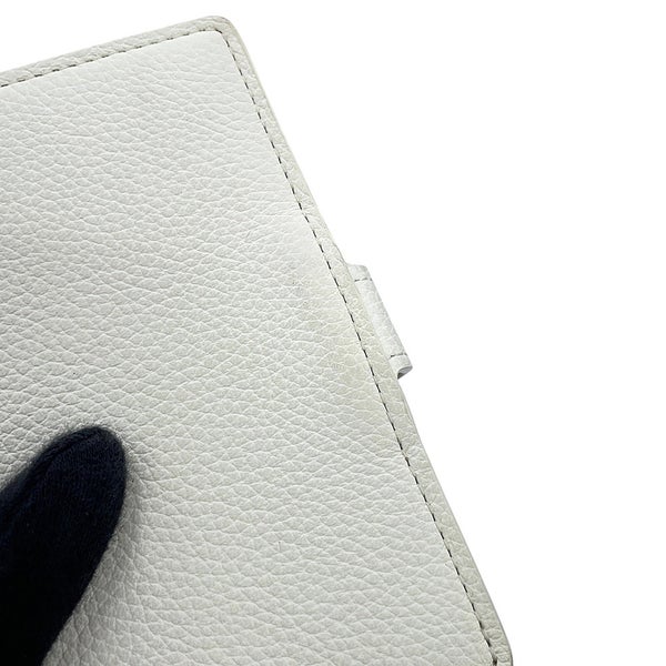 ルイヴィトン 二つ折り財布 カーフレザー LV ヴェルティカル ウォレット コンパクト M82998 LOUIS VUITTON 白