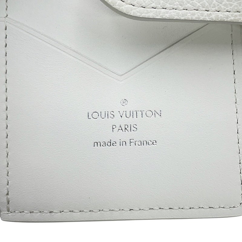 ルイヴィトン 二つ折り財布 カーフレザー LV ヴェルティカル ウォレット コンパクト M82998 LOUIS VUITTON 白
