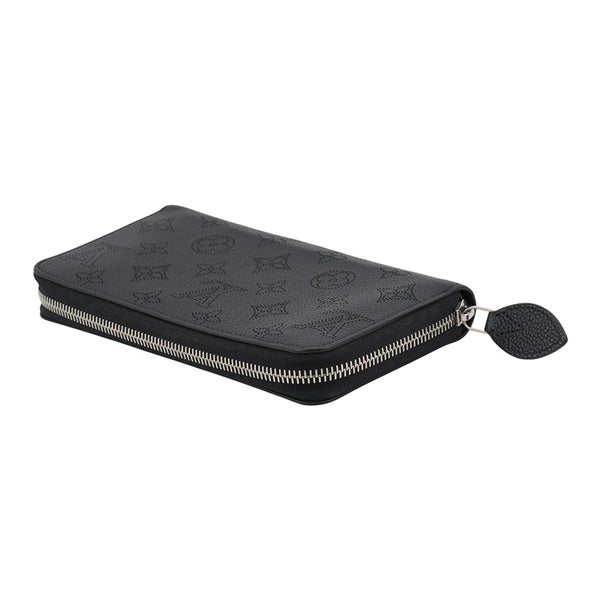 ルイヴィトン 長財布 モノグラム・マヒナ ジッピー・ウォレット M61867 LOUIS VUITTON 黒 ブラック