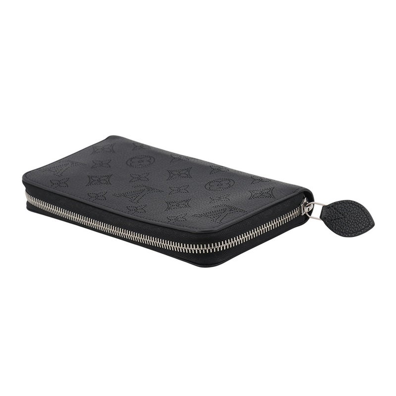 ルイヴィトン 長財布 モノグラム・マヒナ ジッピー・ウォレット M61867 LOUIS VUITTON 黒 ブラック