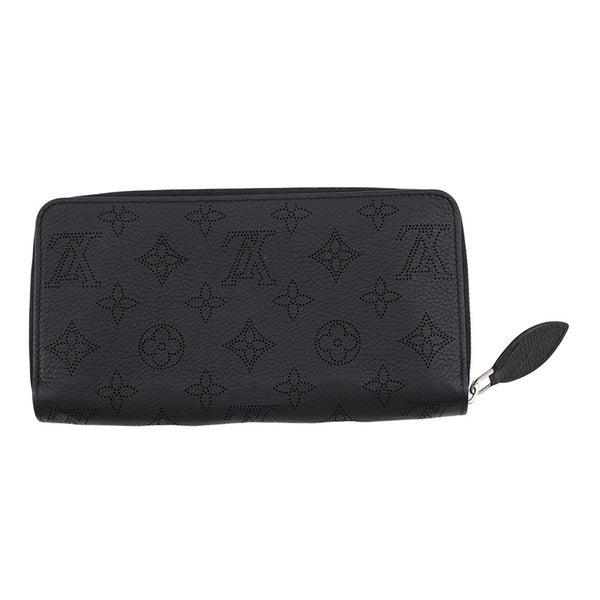 ルイヴィトン 長財布 モノグラム・マヒナ ジッピー・ウォレット M61867 LOUIS VUITTON 黒 ブラック