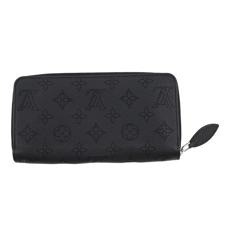 ルイヴィトン 長財布 モノグラム・マヒナ ジッピー・ウォレット M61867 LOUIS VUITTON 黒 ブラック