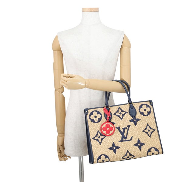 ルイヴィトン トートバッグ モノグラム・ラフィア オンザゴーMM M57723 LOUIS VUITTON 2way