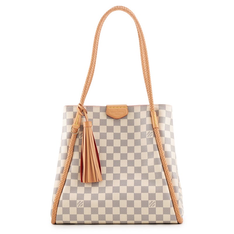 ルイヴィトン トートバッグ ダミエ・アズール プロプリアノ N44027 LOUIS VUITTON タッセルチャーム付き