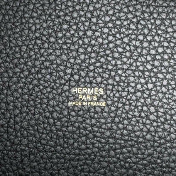 エルメス ハンドバッグ ピコタンロックMM ブラック/ゴールド金具 トリヨンクレマンス W刻印 黒