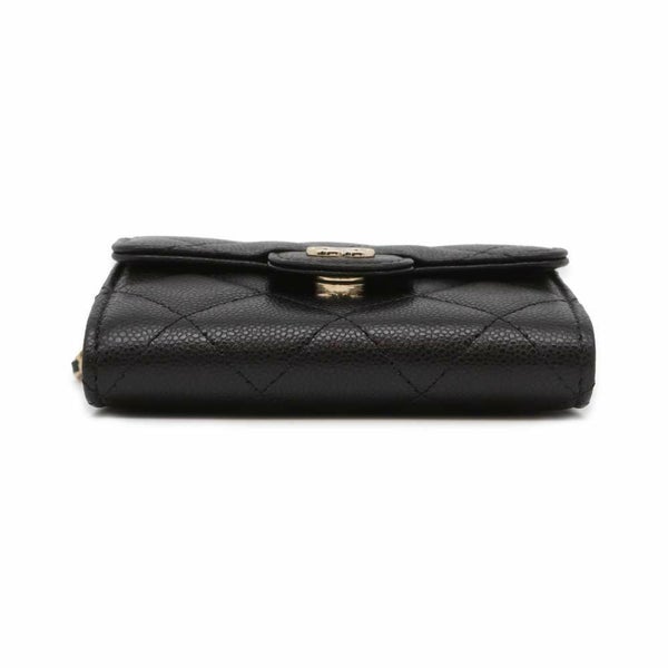シャネル チェーンウォレット マトラッセ ココマーク ミニ パテント AP0238 CHANEL 財布 黒