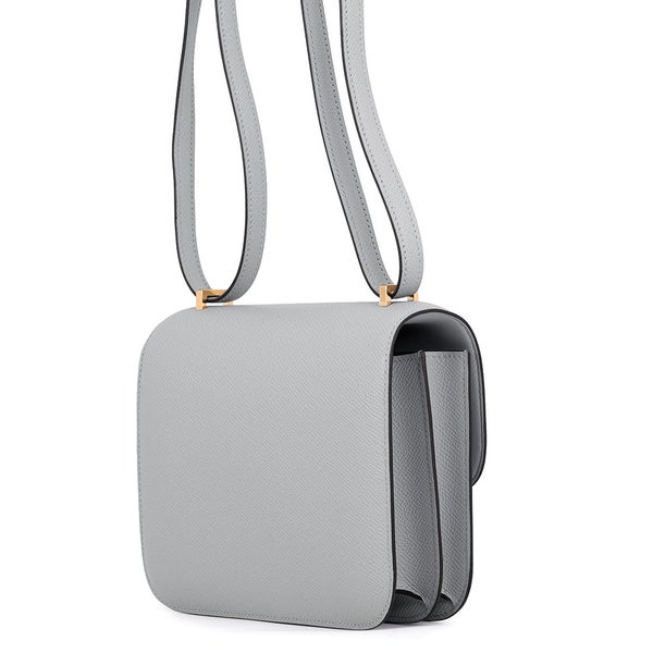エルメス ショルダーバッグ ミニ コンスタンス3 ブルーグラシエ/ゴールド金具 エプソン W刻印 HERMES Constance