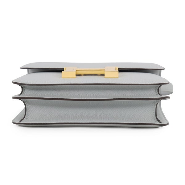 エルメス ショルダーバッグ ミニ コンスタンス3 ブルーグラシエ/ゴールド金具 エプソン W刻印 HERMES Constance