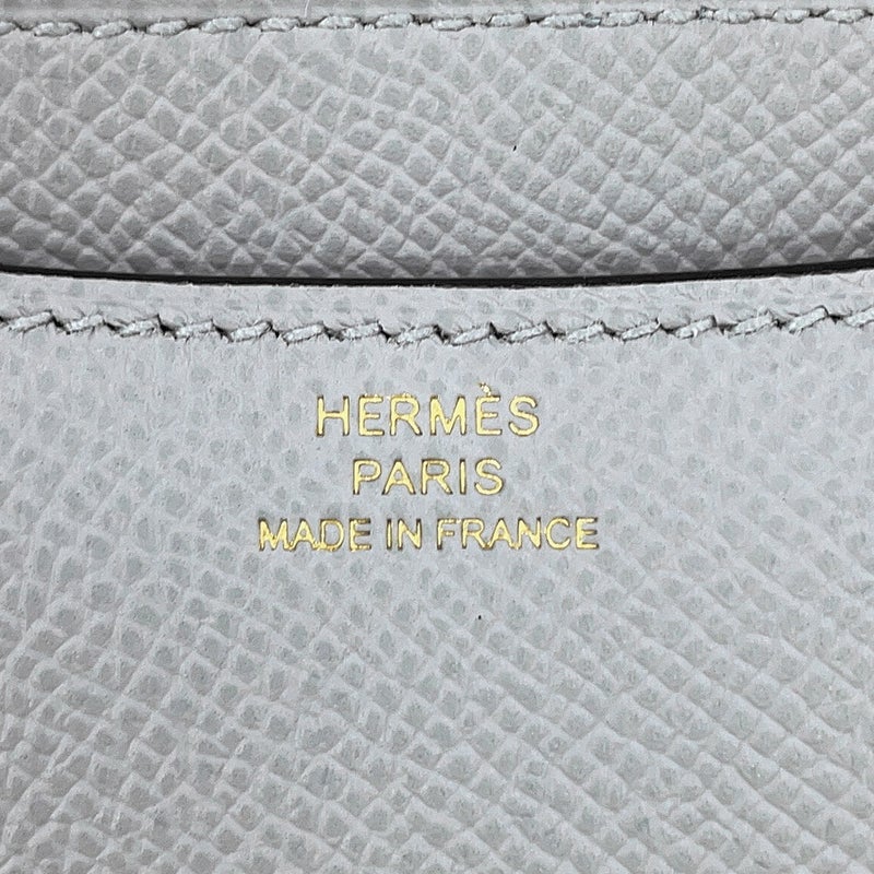 エルメス ショルダーバッグ ミニ コンスタンス3 ブルーグラシエ/ゴールド金具 エプソン W刻印 HERMES Constance