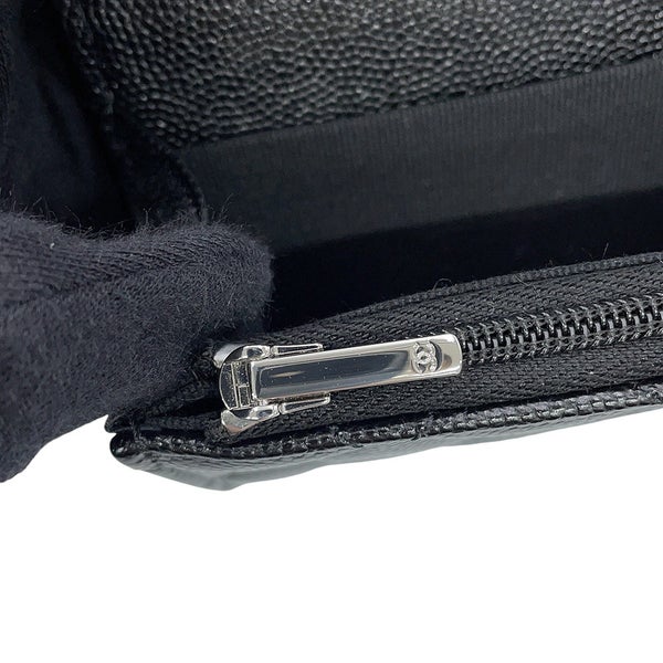 シャネル カードケース マトラッセ ココマーク キャビアスキン ラインストーン AP4812 CHANEL 財布 コインケース 黒