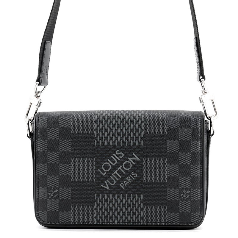 ルイヴィトン ショルダーバッグ ダミエ・グラフィット3D ステュディオ・メッセンジャー N50013 LOUIS VUITTON 黒 ブラック