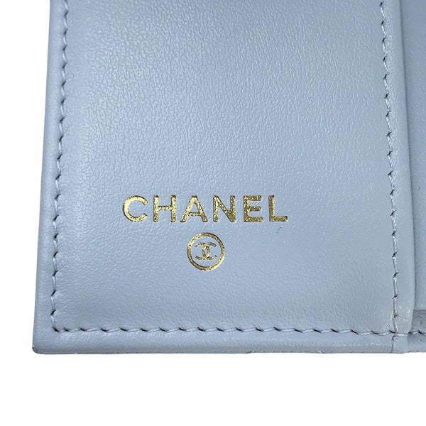 シャネル 三つ折り財布 マトラッセ ココマーク キャビアスキン ラインストーン AP4815 CHANEL 財布