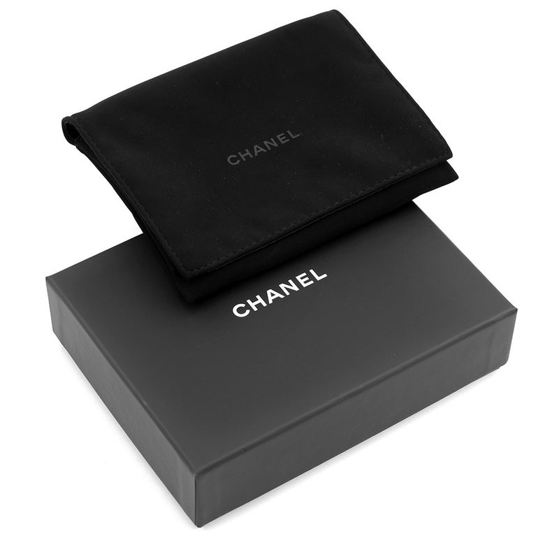 シャネル 三つ折り財布 マトラッセ ココマーク キャビアスキン ラインストーン AP4815 CHANEL 財布