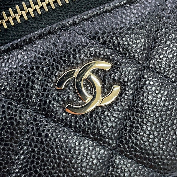 シャネル バッグチャーム ココマーク マトラッセ ミニバッグ キャビアスキン AP4897 CHANEL ミニポーチ 小物入れ 黒