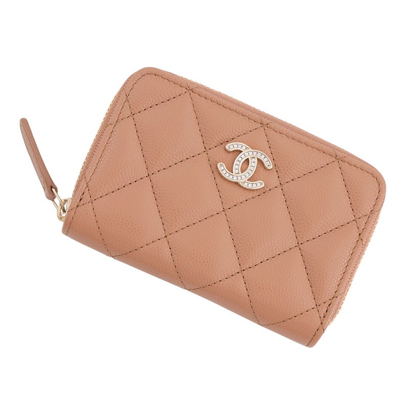 シャネル コインケース マトラッセ ココマーク キャビアスキン ラインストーン AP4818 CHANEL 財布