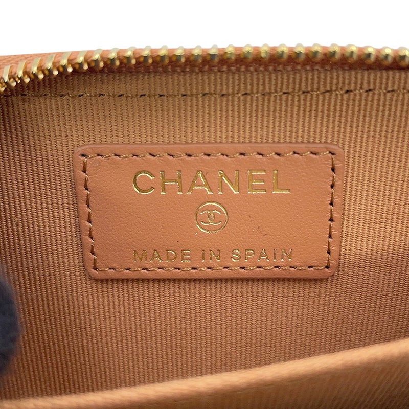 シャネル コインケース マトラッセ ココマーク キャビアスキン ラインストーン AP4818 CHANEL 財布