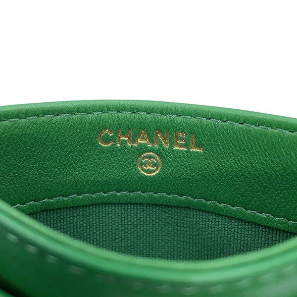 シャネル カードケース クラシック マトラッセ ココマーク ラムスキン AP0213 CHANEL 定期入れ 名刺入れ パスケース
