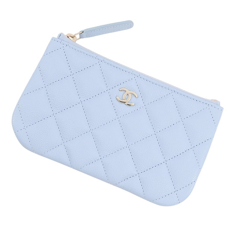 シャネル ポーチ クラシック スモール ジップ ポーチ マトラッセ ココマーク キャビアスキン AP4020 CHANEL