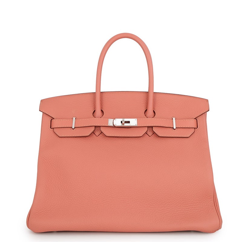 エルメス バーキン35 ローズティー/シルバー金具 トリヨンクレマンス □Q刻印 HERMES Birkin ハンドバッグ