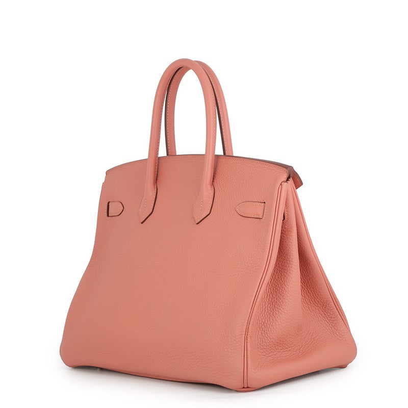 エルメス バーキン35 ローズティー/シルバー金具 トリヨンクレマンス □Q刻印 HERMES Birkin ハンドバッグ