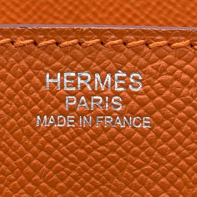 エルメス バーキン30 オレンジ/シルバー金具 エプソン □Q刻印 HERMES Birkin ハンドバッグ