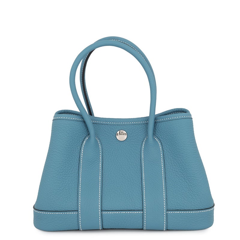 エルメス トートバッグ ネオ・ガーデン 23 ガーデンパーティ ニューブルージーン/シルバー金具 ネゴンダ G刻印 HERMES