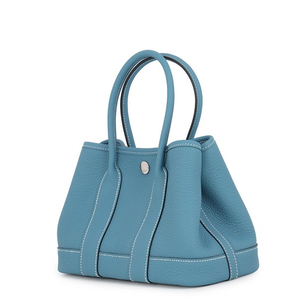 エルメス トートバッグ ネオ・ガーデン 23 ガーデンパーティ ニューブルージーン/シルバー金具 ネゴンダ G刻印 HERMES